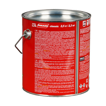 Лак алкидно-уретановый PARADE L-20, 2.5 л, яхтный, глянцевый