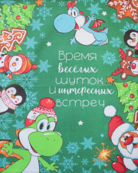 Полотенце кухонное Touch «Дракошины истории 3», 48х60 см, хлопок, рогожка