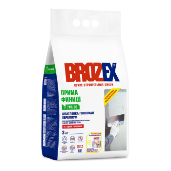 Шпаклевка гипсовая 3 кг BROZEX Прима Финиш WR 80