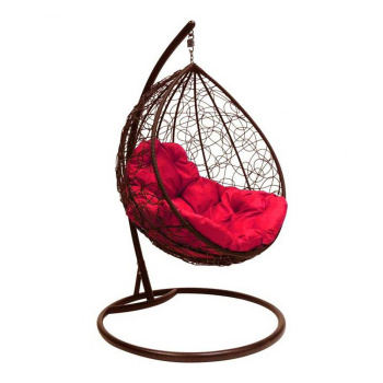 Кресло подвесное Капля M-GROUP, до 120 кг, с подушкой, коричневый