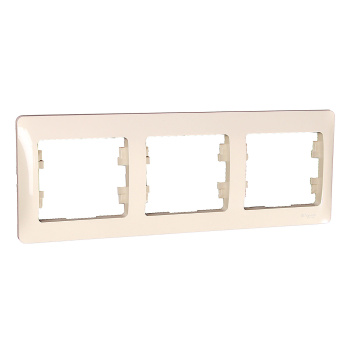 Рамка "Glossa" 3-м бежевый горизонтальная GSL000203 *1/15