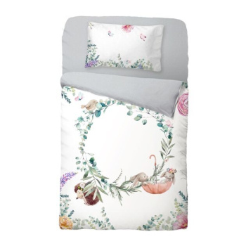 Постельное белье детское ясли бязь-люкс Облачко 26001+8420/1 Fairytail нав40*60,пр100*150 *1