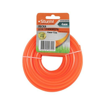 Леска 4,0мм квадрат 15м оранжевый (GТ3535-4.0-4-15) STURM *1/25/100