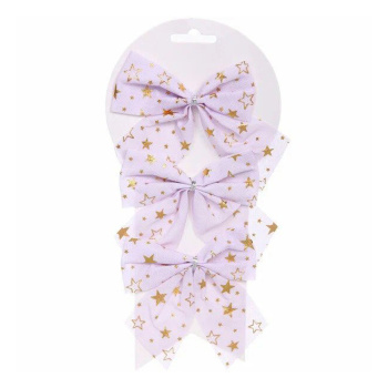 Набор бантов на елку «Звездопад», 11х11 см, 3 шт., белый