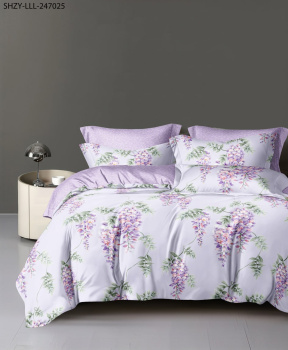 Постельное белье 1,5сп бязь Орхидея 6854, наволочки 70*70 - 2шт *1